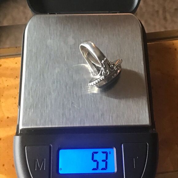 Mojave Purple Turquoise Sterling Silver Ring Size 5 - Picture 7 of 8